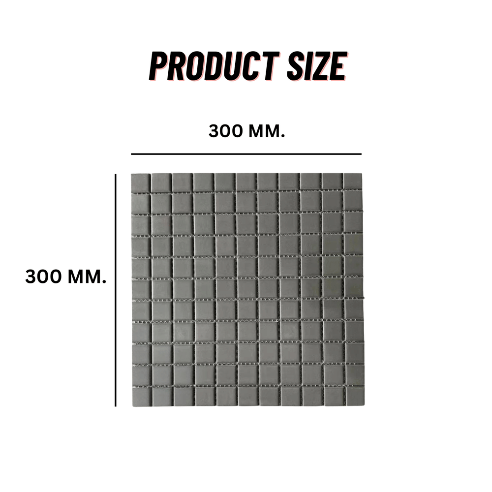 โมเสค TIMELESS TILES รุ่น CLASSIC SQUARE 25 ขนาด 30X30 ซม. สีเทา ผิวด้าน MATTE GREY โมเสคเซรามิกทรงสี่เหลี่ยมจัตุรัส_1